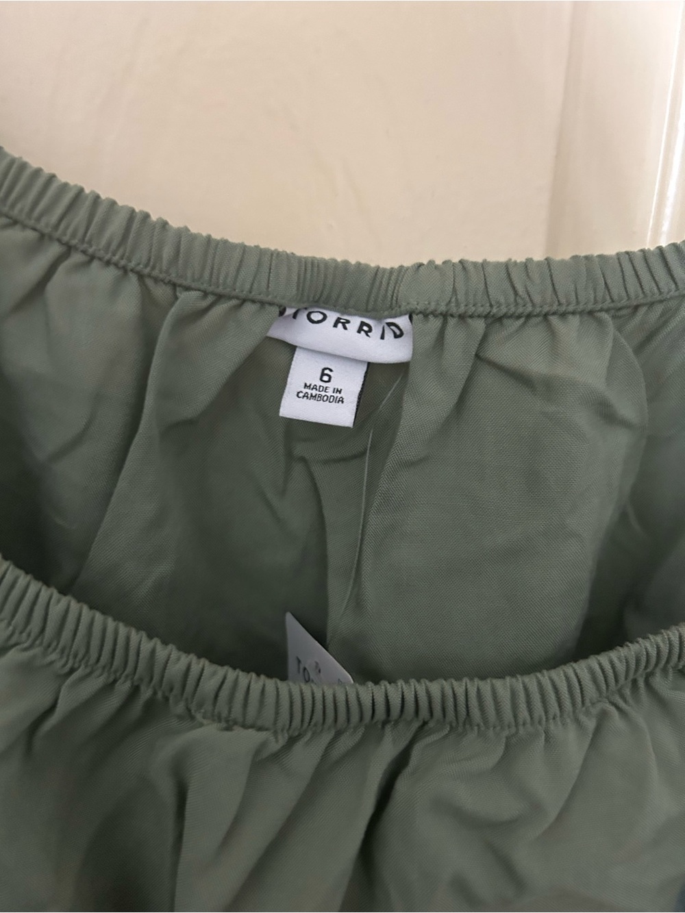 torrid Sage Green Midi Dress with Elastic Waist - Picture 8 of 9